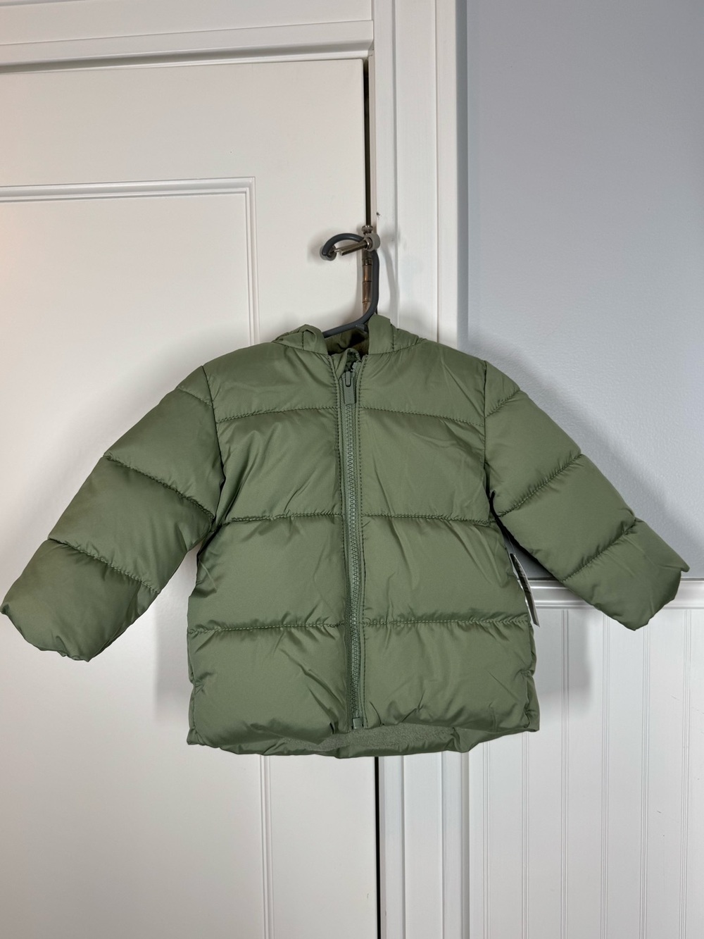 Old Navy Baby 12-18 months Light Green Puffer Jacket Coat water resistant new